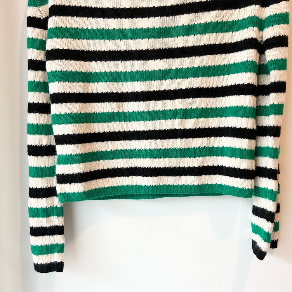 Lovers + Friends Rock N Roll Sweater Green Stripe Size Small - Picture 12 of 12